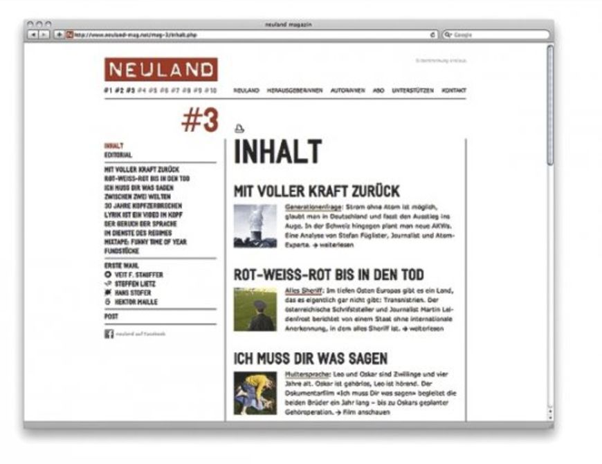 Internet Ein bewegtes Monatsmagazin